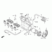 Схема вузла: Повітряний фільтр (1) для Honda CBF600