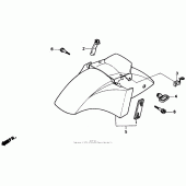 Схема узла: Переднее крыло 90 для Honda VTR250 VTR