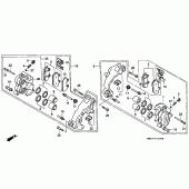 Схема вузла: Передній гальмівний супорт для Honda GL1500 Gold Wing Special Edition