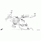 Схема вузла: Система вентиляції бака для Honda CBR500 CBR500R
