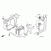 Схема узла: Аккумулятор (XL125V1/2/3/4/5/6) для Honda XL125 Varadero