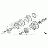 Схема вузла: Зчеплення для Honda CB1000 CB1000R