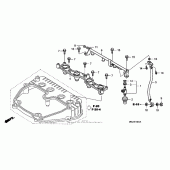 Схема узла: Дроссельная заслонка (injection) для Honda CBR1000 CBR1000RR Fireblade