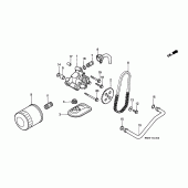 Схема узла: Масляный фильтр/маслонасос для Honda VT1100 Shadow A.C.E.