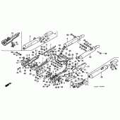 Схема вузла: Вихлопна система для Honda GL1500 Gold Wing Aspencade