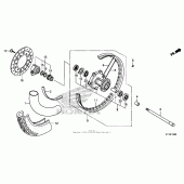 Схема вузла: Переднє колесо для Honda CMX250 Rebel