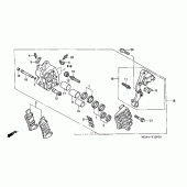 Схема узла: Right передний тормозной суппорт (gl1800a) для Honda GL1800 Gold Wing