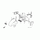 Схема вузла: Переднє крило для Honda GL1500 Gold Wing Special Edition