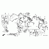 Схема узла: Передний обтекатель для Honda VFR800 VFR