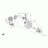 Схема вузла: Колінчастий вал & Поршень для Honda XR125