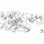 Схема вузла: Вихлопна система для Honda CRF450 CRF450R