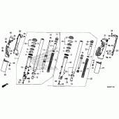 Схема вузла: Вилка передньої осі для Honda GL1800 Gold Wing Valkyrie