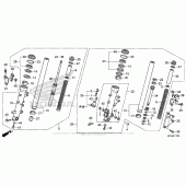 Схема вузла: Вилка передньої осі для Honda GL1800 Gold Wing
