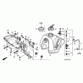 Схема вузла: Паливний бак для Honda XR650