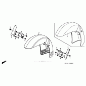 Схема узла: Переднее крыло для Honda VTX1800