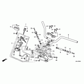 Схема вузла: Верхня траверса & Кліпон керма для Honda NC700
