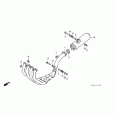 Схема вузла: Вихлопна система для Honda CBR900RR CBR900RR Fireblade