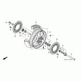 Схема узла: Передние колесо (ST1100) для Honda ST1100 Pan-European