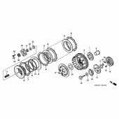 Схема вузла: Зчеплення для Honda VT750 Shadow ACE