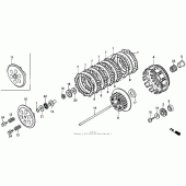 Схема узла: Сцепление для Honda CR250