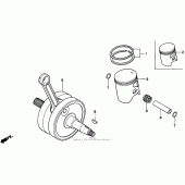 Схема узла: Коленчатый вал для Honda CR250