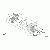Схема вузла: Водяний насос для Honda NC700