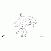 Схема вузла: Переднє крило для Honda XL600 Transalp