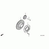 Схема узла: Привод стартера для Honda CBR900RR CBR954RR Fireblade