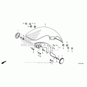 Схема узла: Переднее крыло для Honda CMX300 Rebel