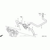 Схема вузла: Система індукції повітря для Honda CBR600 CBR600F4
