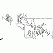 Схема вузла: Передній гальмівний супорт (91-94) для Honda CBR600 CBR600F2