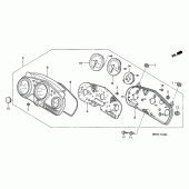 Схема узла: Панель приборов (1) для Honda CBR600 CBR600F