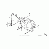 Схема узла: Правая крышка картера для Honda VT600 Shadow VLX Deluxe
