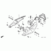 Схема вузла: Бічний обтічник для Honda CBR900RR CBR919RR Fireblade