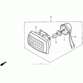 Схема вузла: Фара для Honda XR600