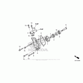 Схема вузла: Водяний насос для Honda CRF450 CRF450X