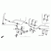 Схема вузла: Верхня траверса & Кліпон керма для Honda VTX1800