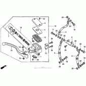 Схема узла: Fr. brake master cyl для Honda PC800 Pacific Coast