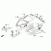 Схема вузла: Front side cowl для Honda CBF125