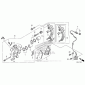 Схема узла: Передний тормозной суппорт для Honda NC700