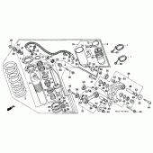 Схема вузла: Задня підвіска (XR250RG / RH / RJ / RK / RL / RM) для Honda XR250