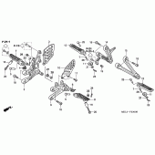 Схема узла: Подножки для Honda CBR1000 CBR1000RR Fireblade