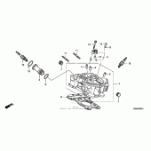 Схема вузла: Зад. головка циліндра для Honda VTX1300