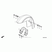 Схема вузла: Переднє крило для Honda VT750 Shadow Aero