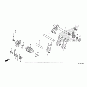 Схема вузла: Копірний вал & Вилки & Вал перемикання для Honda CRF150 CRF150F