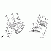 Схема вузла: Клапанна кришка (VT1100CS / CT) для Honda VT1100 Shadow