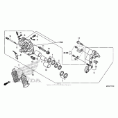 Схема узла: Передний-правый тормозной суппорт для Honda ST1300 Pan-European