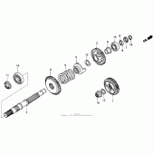Схема узла: Final gear shaft для Honda GL1500 Gold Wing Aspencade