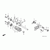 Схема вузла: Shift drum для Honda XR600