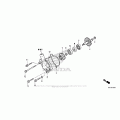 Схема вузла: Водяний насос для Honda CRF250 CRF250X